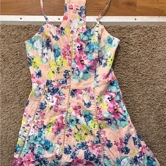 Candies Vintage Juniors 11 Floral Fit and Flare Summer Dress Strappy Racer Back - Picture 9 of 12